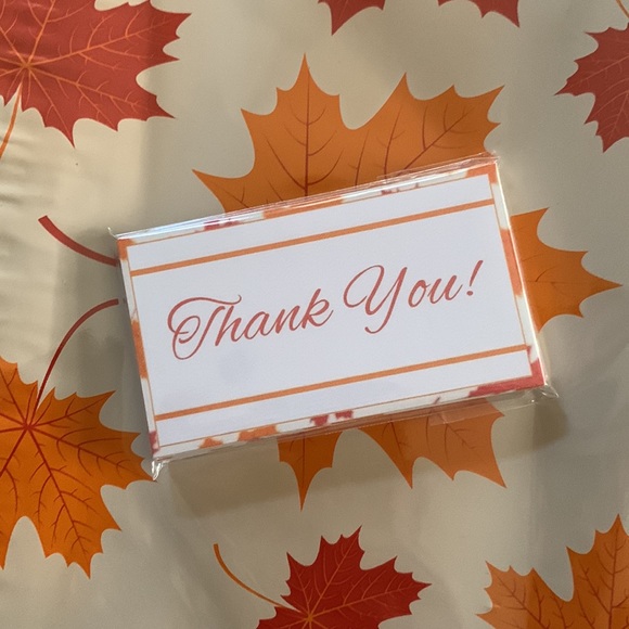 Autumn Thank You Cards 20 Pk 3.5x2” - Picture 4 of 4